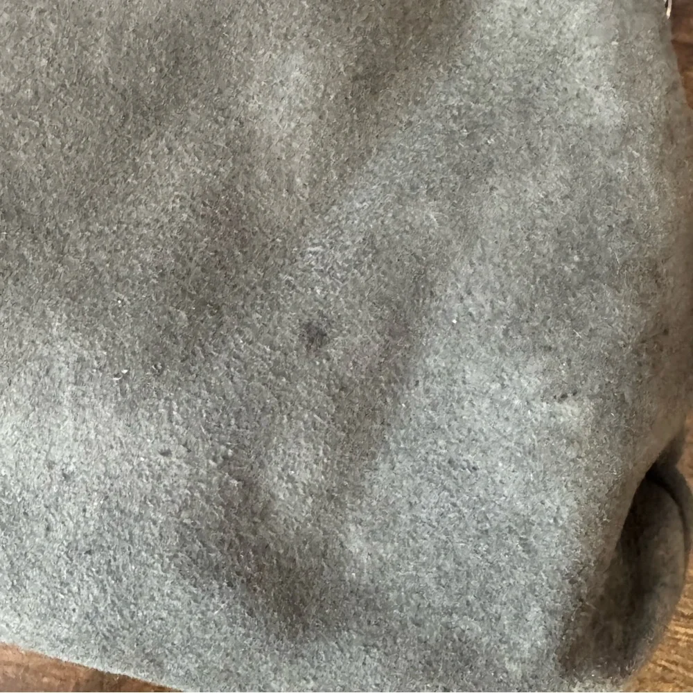 Vintage Suede‎ Kiss Lock Coin Purse Smoke Purse Gray Small Retro Clutch
